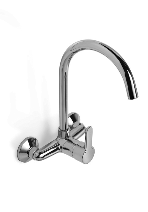 [24227] GRIFERÍA MONOCOMANDO EMBLEM COCINA PARED CROMO PIAZZA [10013]