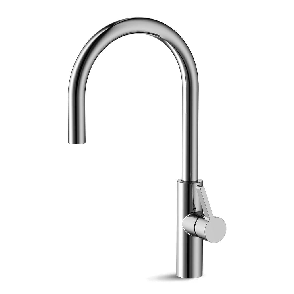 [24241] GRIFERÍA MONOCOMANDO KITCHEN PRO COCINA MESADA PICO ALTO CROMO PIAZZA [10314]