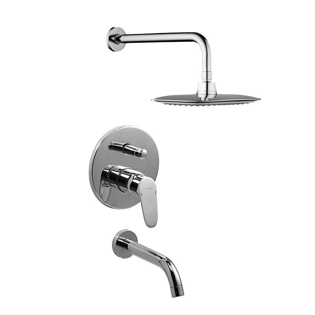 [24263] GRIFERÍA MONOCOMANDO OGGI DUCHA EMBUTIR CON TRANSFERENCIA CROMO PIAZZA [10506]