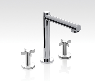 [24319] GRIFERÍA BICOMANDO CIERRE CERAMICO GUILTY CRUZ LAVATORIO MESADA PICO DE CAÑO CROMO PIAZZA [22401]