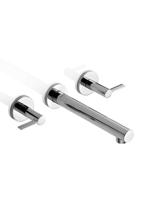 [24324] GRIFERÍA BICOMANDO CIERRE CERAMICO GUILTY LEVER LAVATORIO DE PARED CROMO PIAZZA [22503]