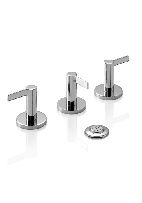 [24325] GRIFERÍA BICOMANDO CIERRE CERAMICO GUILTY LEVER BIDET CON TRANSFERENCIA CROMO PIAZZA [22504]