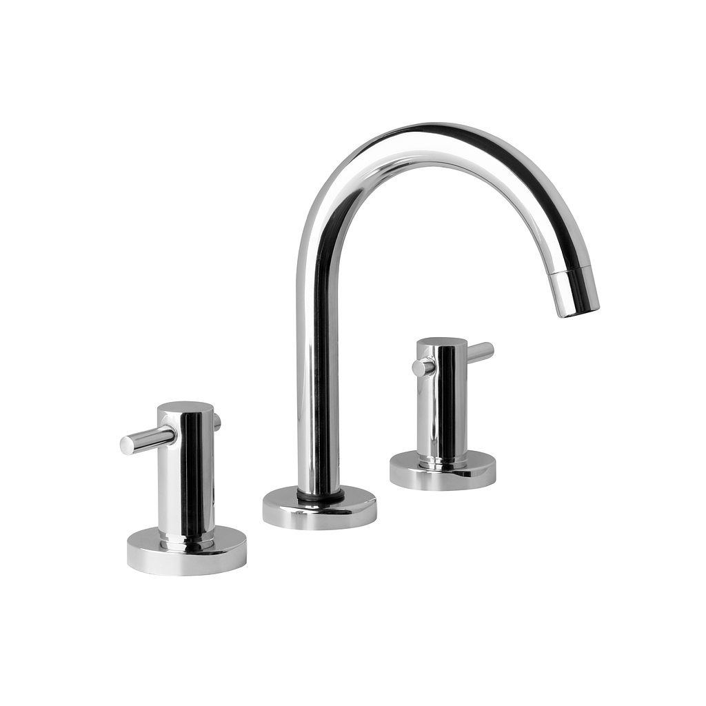 [24366] GRIFERÍA BICOMANDO CIERRE CERAMICO VECCTRA LAVATORIO MESADA CROMO PIAZZA [22701]