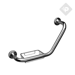 [24380] ACCESORIO AGARRADERA ANGULAR CON JABONERA CROMO PIAZZA [C5009]