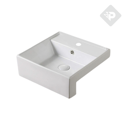 [24432] BACHA DE PORCELANA DE EMPOTRAR 410x410x150 mm - 1 AGUJERO PIAZZA [A173C]