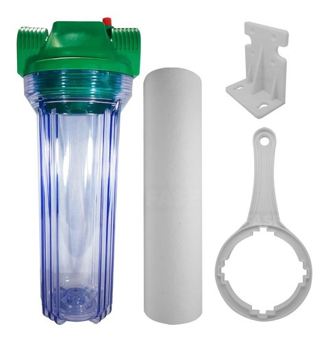 [24479] FILTRO 10" VERDE POLIPROPILENO - CON CARTUCHO FIBRA SINTETICA - HIDROQUIL - PARA CAÑERIA - PARA SEDIMENTO