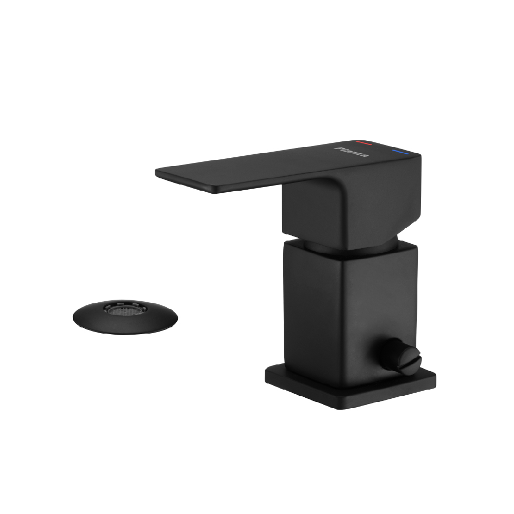 [24487] GRIFERÍA MONOCOMANDO ARQ BIDET CON TRANSFERENCIA NEGRO PIAZZA [10404NE]