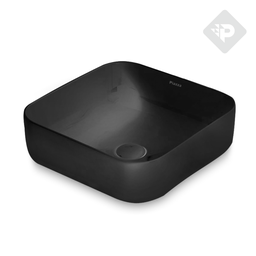 [24503] BACHA APOYO CUADRADA - LAVATORIO PILETA BAÑO -  NEGRO - PIAZZA [A423NE]