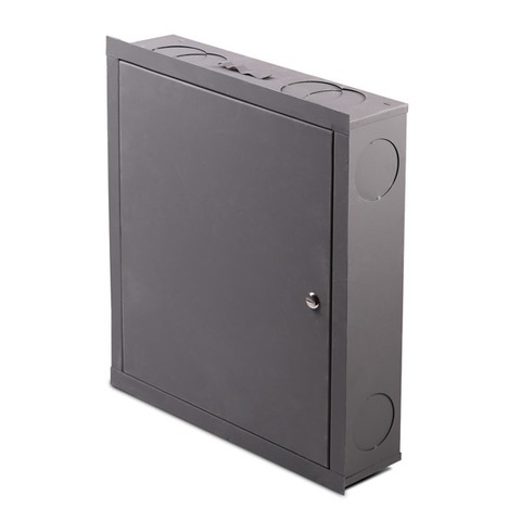 [25525] GABINETE 400X450X110 MM CON SOPORTE, TAPA Y MARCO GRIS ANTIOXIDO - ENVOLTORIO FILM