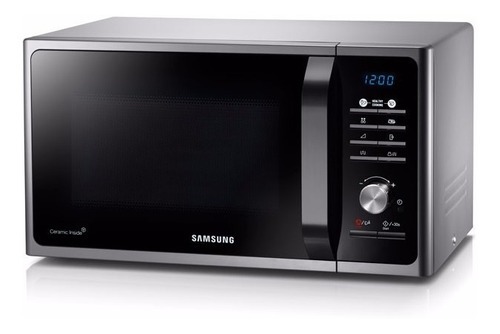 [26020] MICROONDAS 23 LTS  - 6 NIVELES - INTERIOR CERÁMICO - CON GRILL - PLATA - SAMSUNG  [SAMG23F3K3TAS]